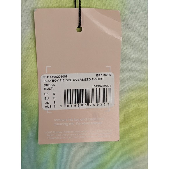 NWT Playboy x Missguided Tie Dye Oversized T-Shirt Dress Small - Picture 5 of 7